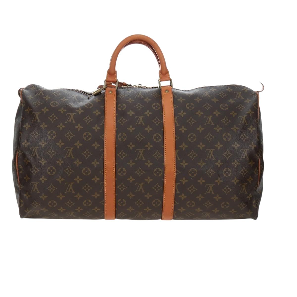 LOUIS VUITTON Monogram Keepall 50 Boston Bag M41426 LV Auth 194936V