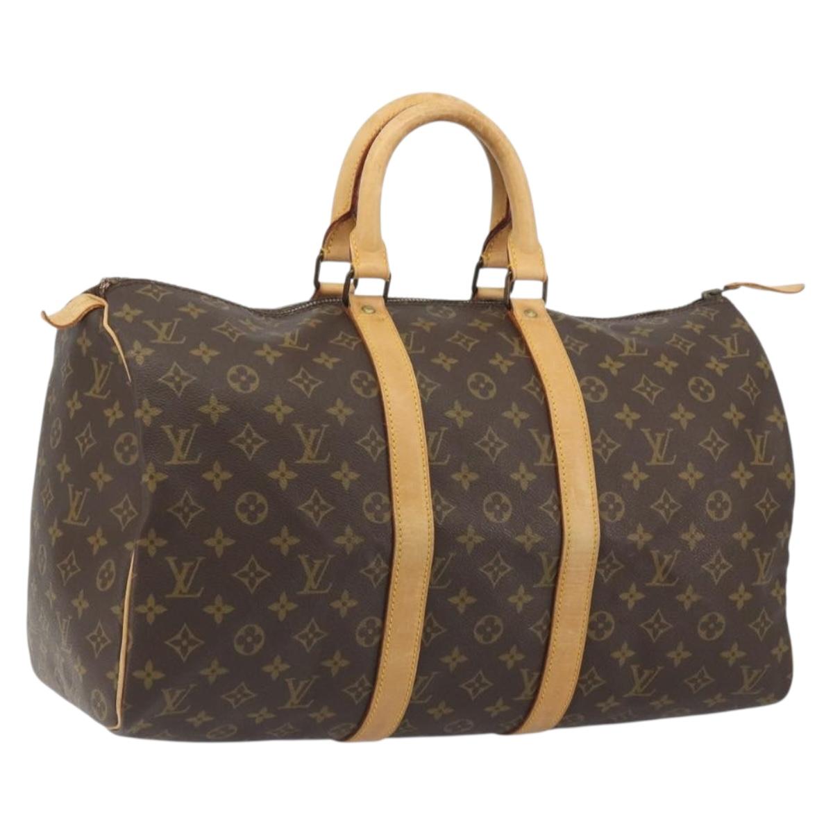 LOUIS VUITTON Monogram Keepall 45 Boston Bag M41428 LV Auth 194945