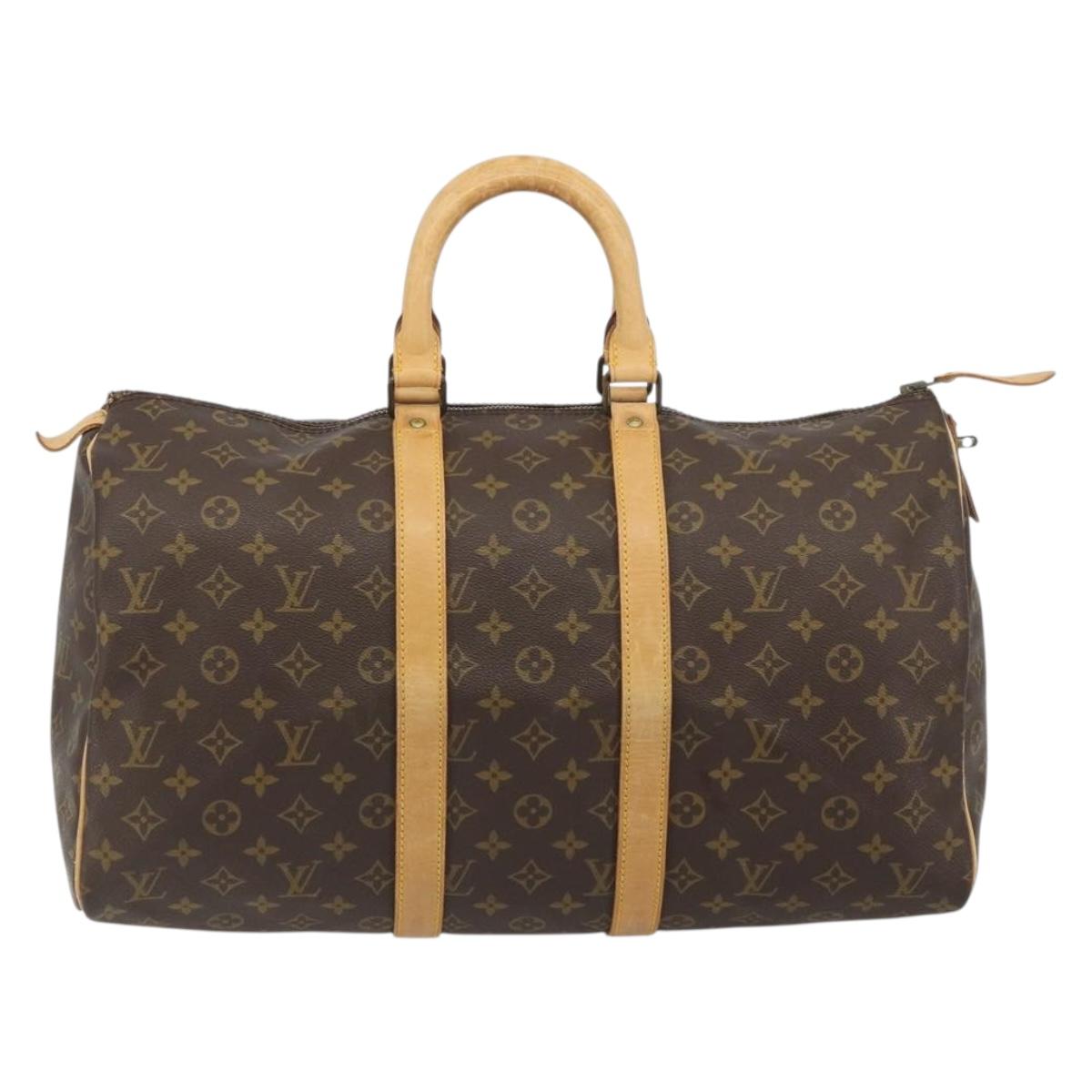 LOUIS VUITTON Monogram Keepall 45 Boston Bag M41428 LV Auth 194945