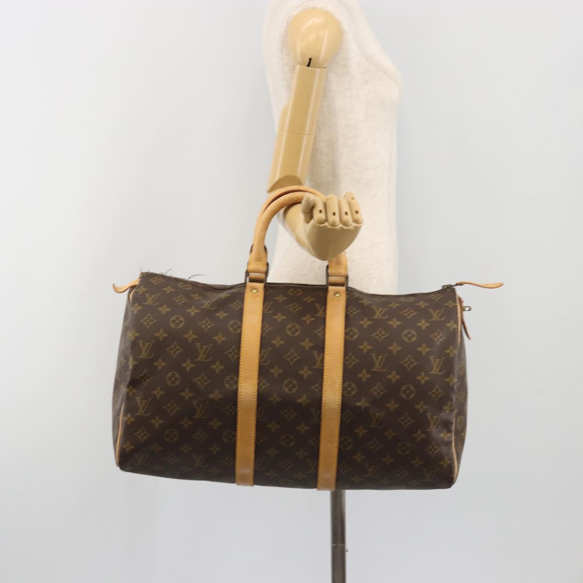 LOUIS VUITTON Monogram Keepall 45 Boston Bag M41428 LV Auth 194945