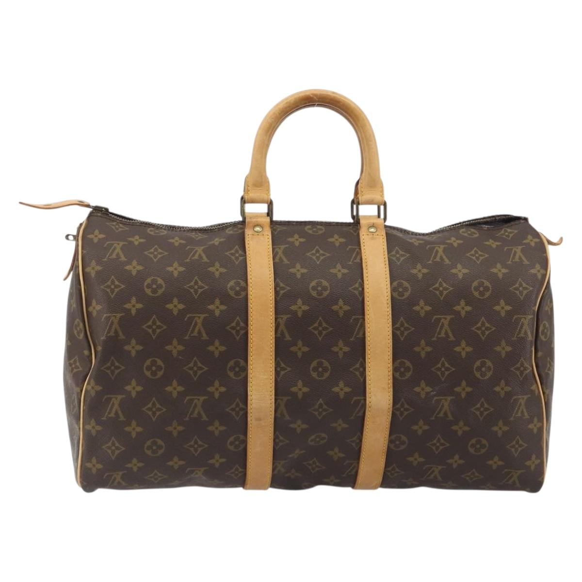 LOUIS VUITTON Monogram Keepall 45 Boston Bag M41428 LV Auth 194945