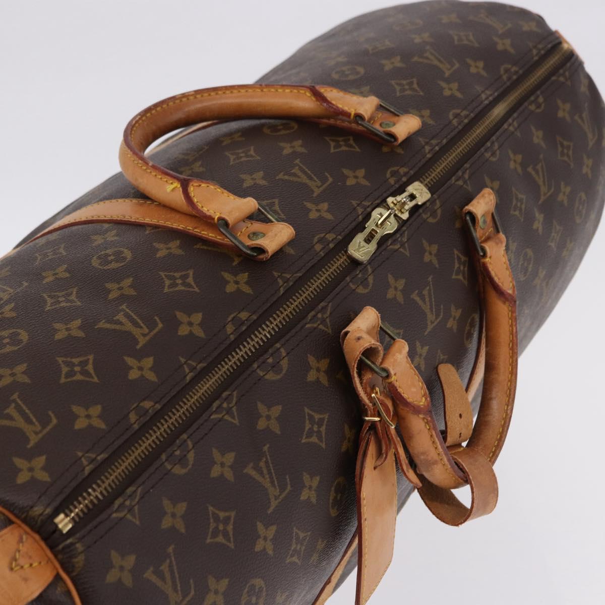 LOUIS VUITTON Monogram Keepall 55 Boston Bag M41424 LV Auth 194952