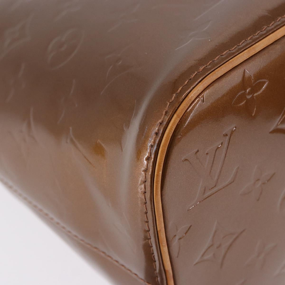 LOUIS VUITTON Monogram Vernis Houston Hand Bag Bronze M91122 LV Auth 194955V