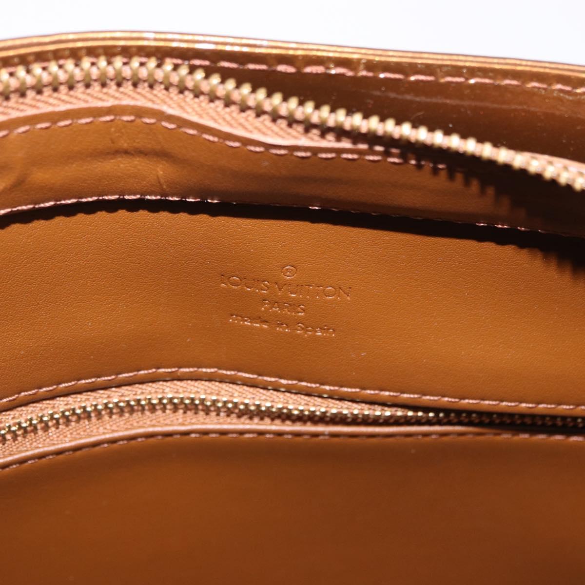 LOUIS VUITTON Monogram Vernis Houston Hand Bag Bronze M91122 LV Auth 194955V