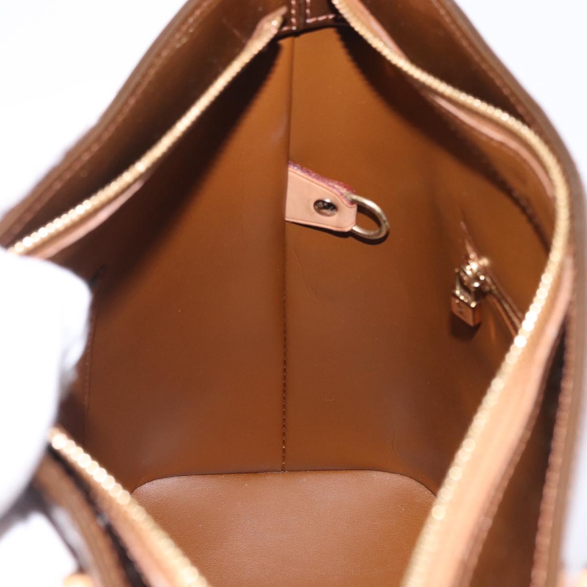 LOUIS VUITTON Monogram Vernis Houston Hand Bag Bronze M91122 LV Auth 194955V