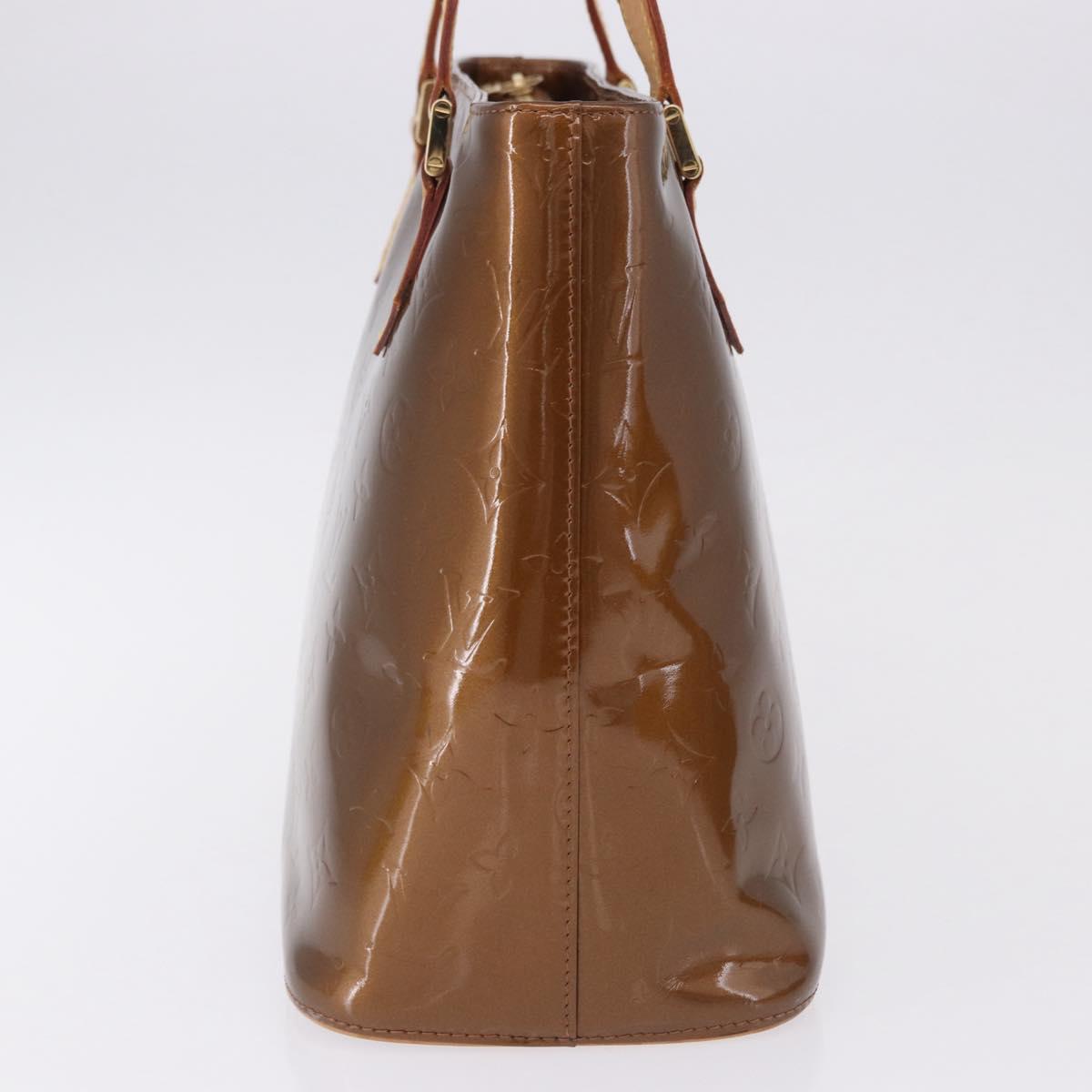 LOUIS VUITTON Monogram Vernis Houston Hand Bag Bronze M91122 LV Auth 194955V