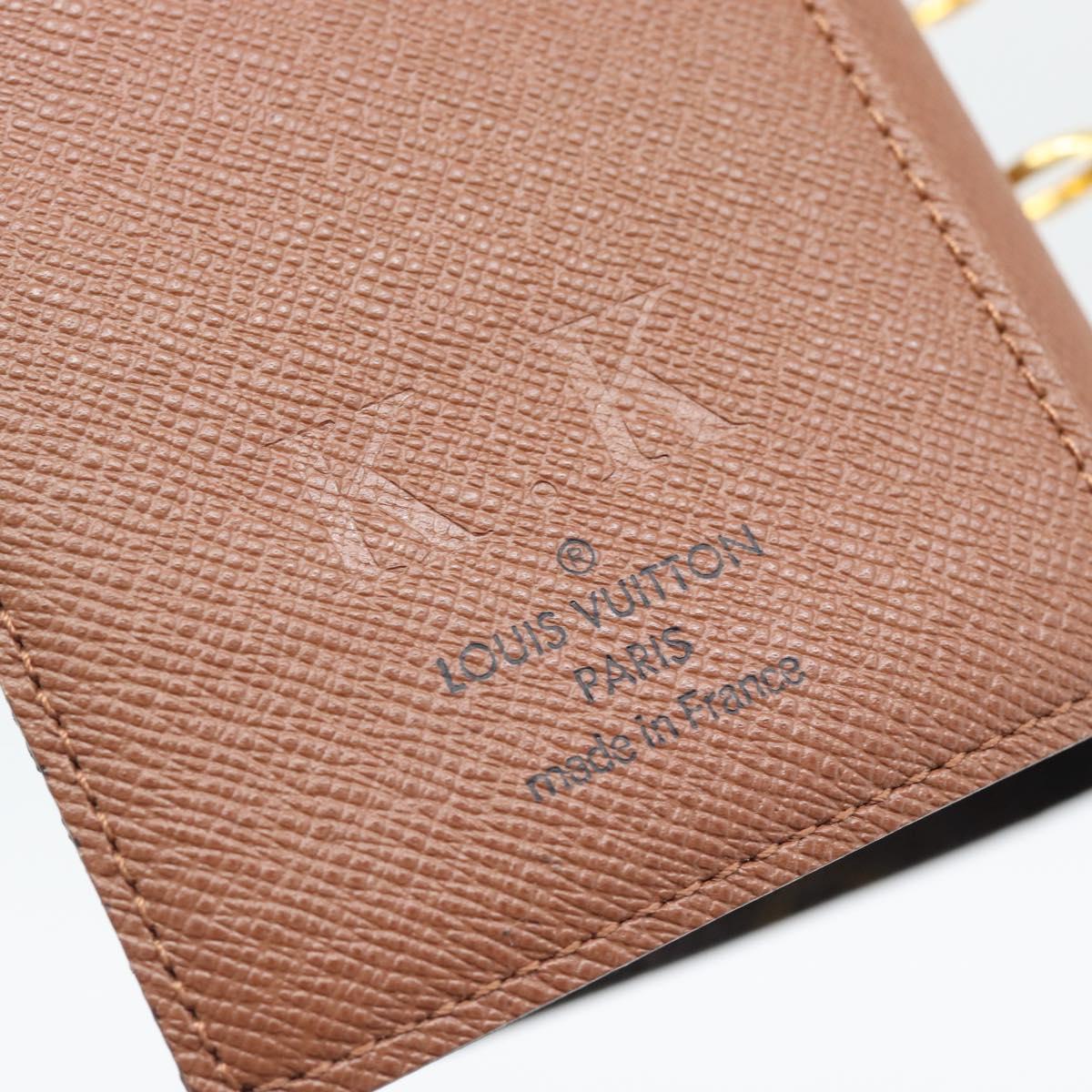 LOUIS VUITTON Monogram Agenda PM Day Planner Cover R20005 LV Auth 194959