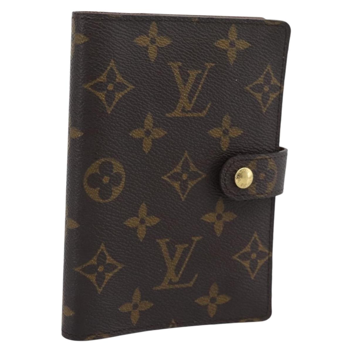 LOUIS VUITTON Monogram Agenda PM Day Planner Cover R20005 LV Auth 194959