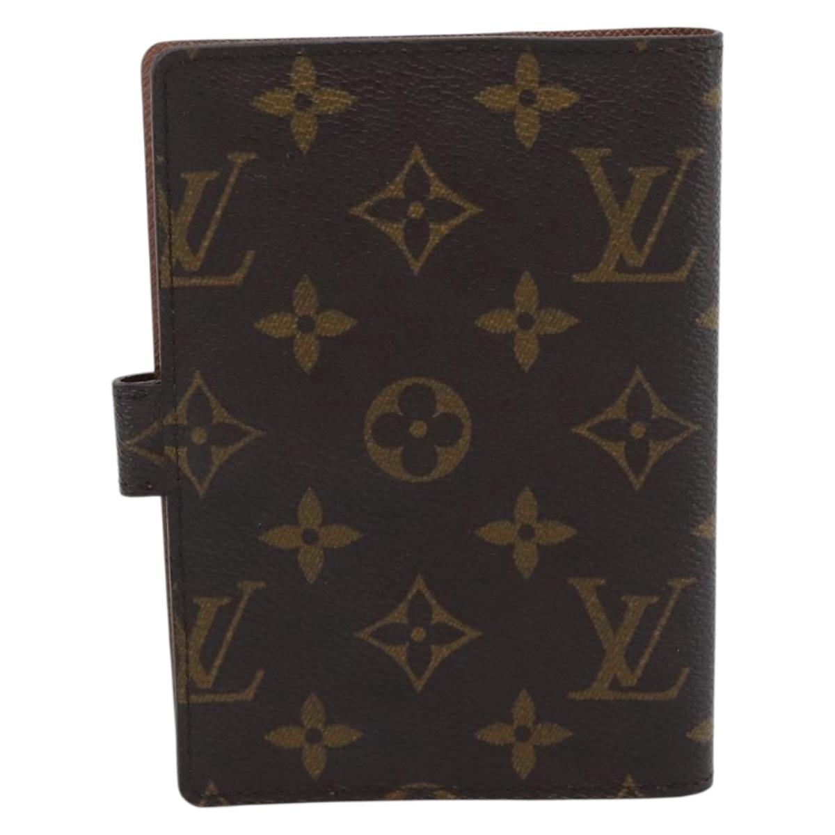 LOUIS VUITTON Monogram Agenda PM Day Planner Cover R20005 LV Auth 194959