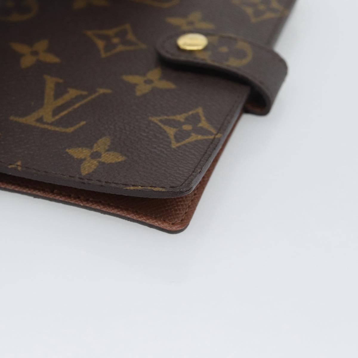LOUIS VUITTON Monogram Agenda PM Day Planner Cover R20005 LV Auth 194959