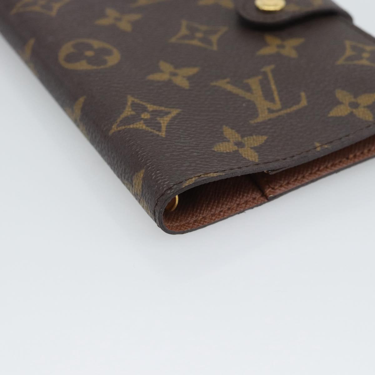 LOUIS VUITTON Monogram Agenda PM Day Planner Cover R20005 LV Auth 194959