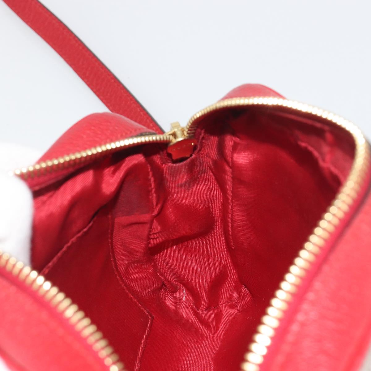 GUCCI Ofidia Shoulder Bag Canvas Red Gold 517350 Auth 194980A