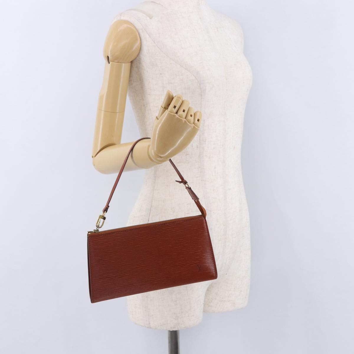 LOUIS VUITTON Epi Pochette Accessoires Accessory Pouch Brown M52983 Auth 194983A