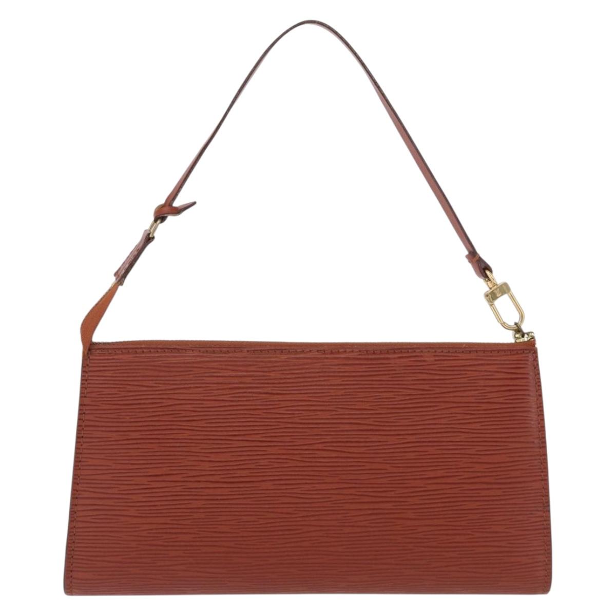 LOUIS VUITTON Epi Pochette Accessoires Accessory Pouch Brown M52983 Auth 194983A
