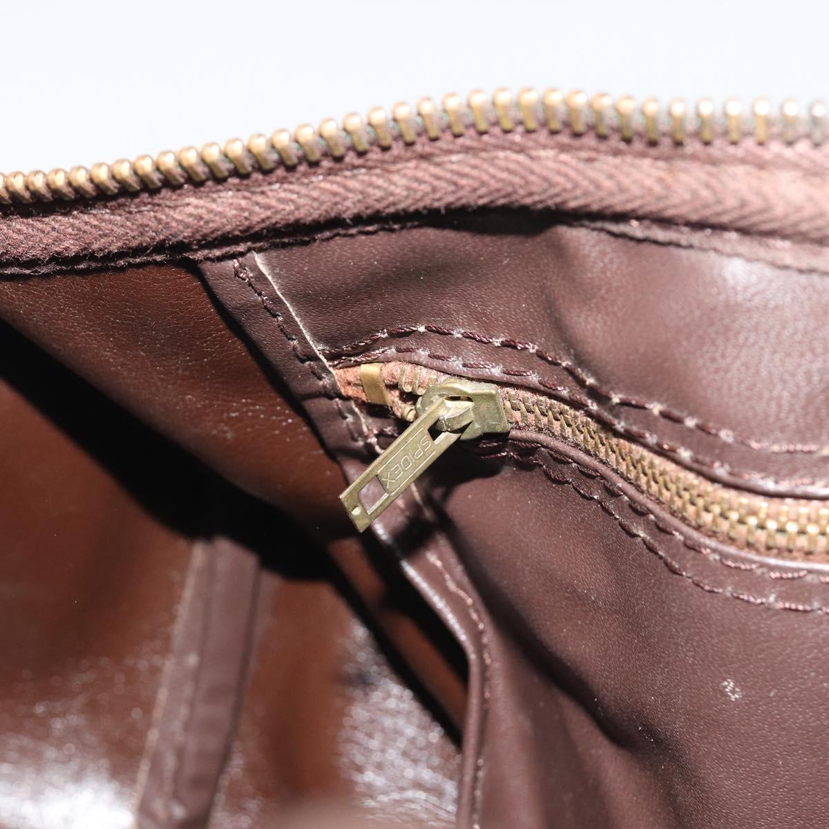 Christian Dior Trotter Canvas Boston Bag Beige Gold Auth 194992