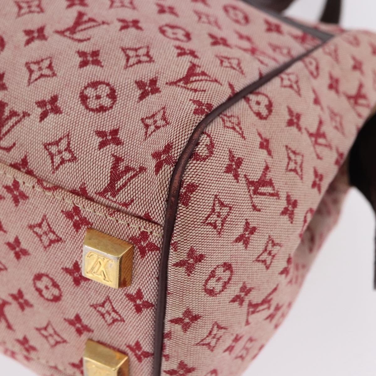 LOUIS VUITTON Monogram Mini Josephine PM Hand Bag Red M92216 LV Auth 194993