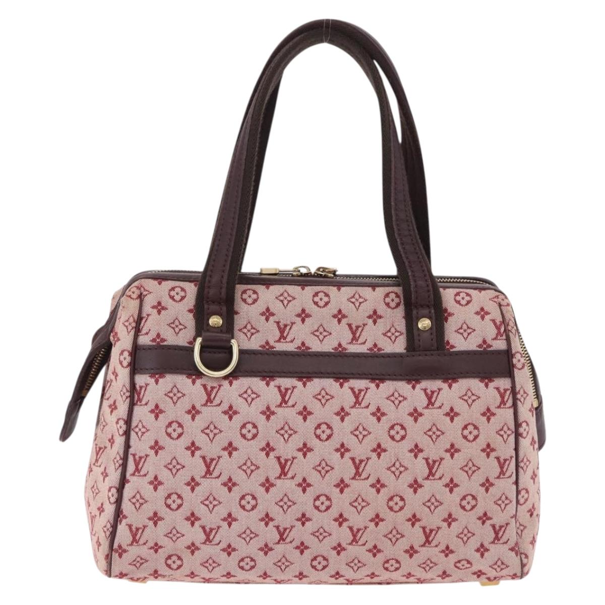 LOUIS VUITTON Monogram Mini Josephine PM Hand Bag Red M92216 LV Auth 194993