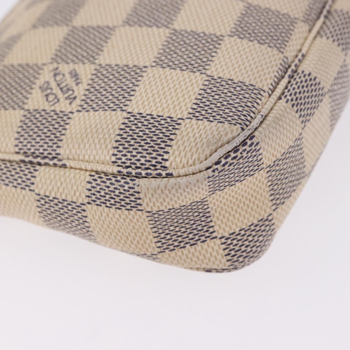 LOUIS VUITTON Damier Azur Pochette Accessoires Pouch N51986 LV Auth 194999