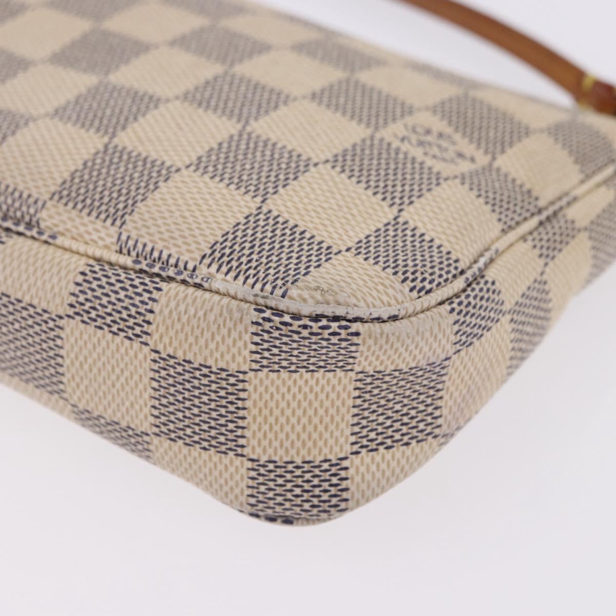 LOUIS VUITTON Damier Azur Pochette Accessoires Pouch N51986 LV Auth 194999
