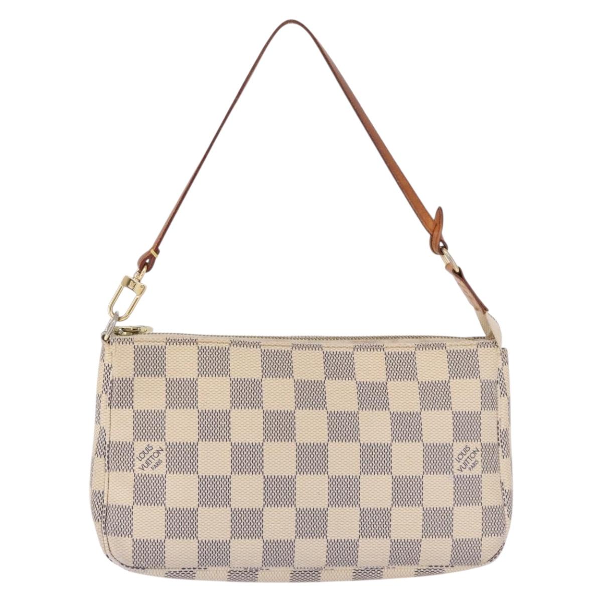 LOUIS VUITTON Damier Azur Pochette Accessoires Pouch N51986 LV Auth 194999