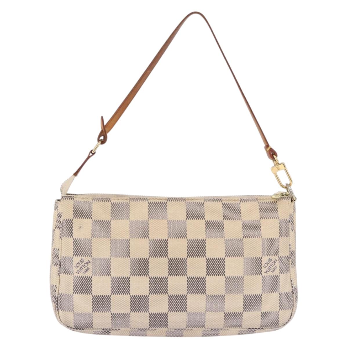 LOUIS VUITTON Damier Azur Pochette Accessoires Pouch N51986 LV Auth 194999