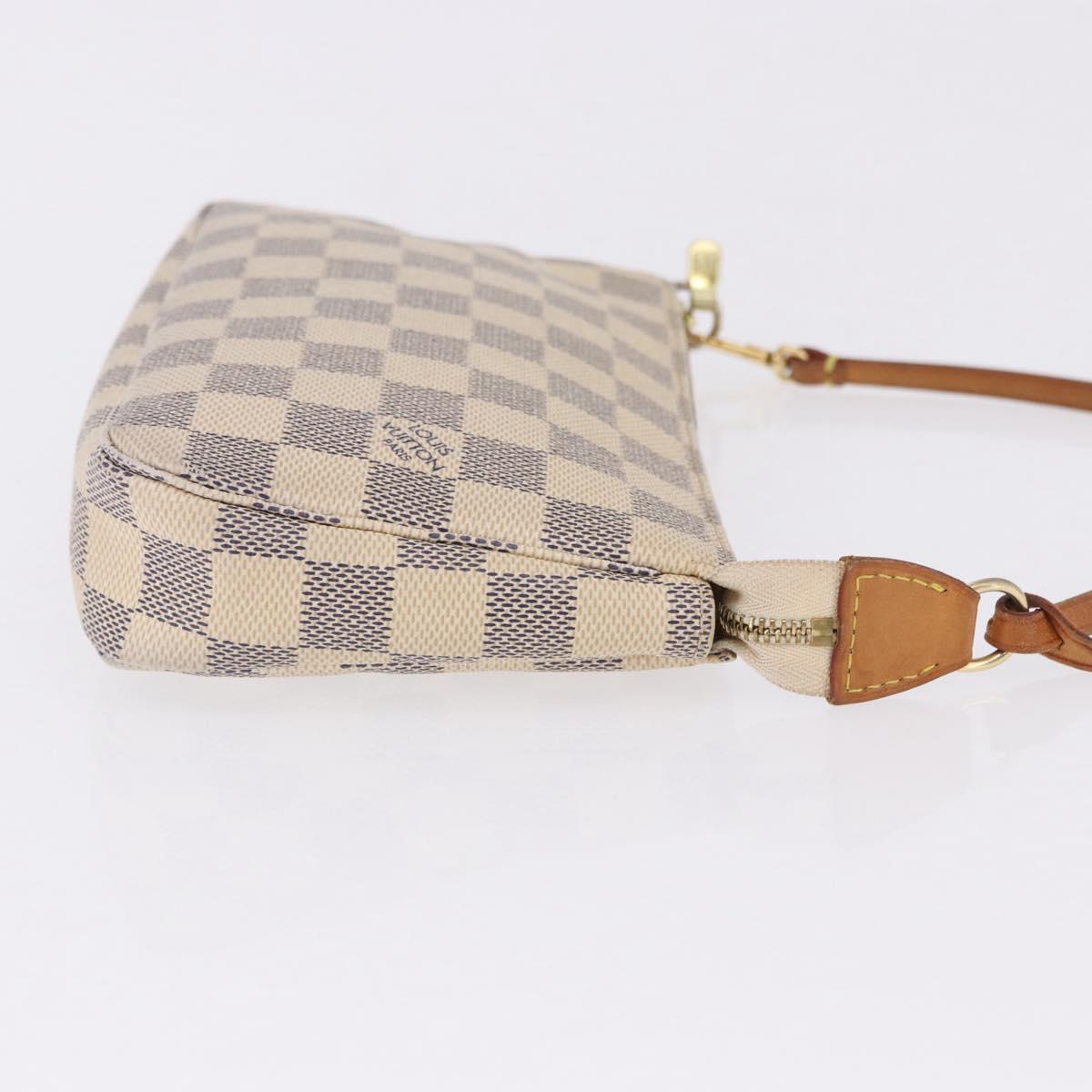 LOUIS VUITTON Damier Azur Pochette Accessoires Pouch N51986 LV Auth 194999