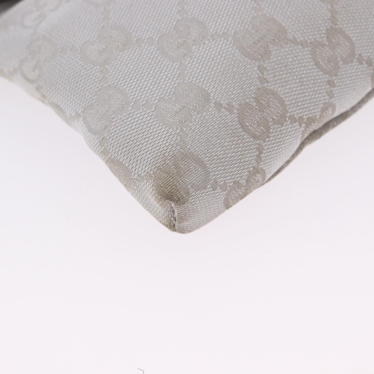 GUCCI GG Canvas Waist Bag Silver 28566 Auth 195000