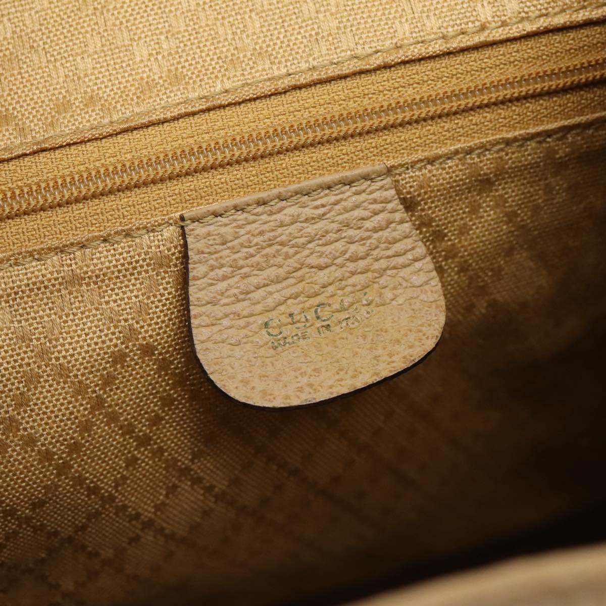 GUCCI Bamboo Backpack Suede Beige Gold 003 2058 0016 Auth 195005