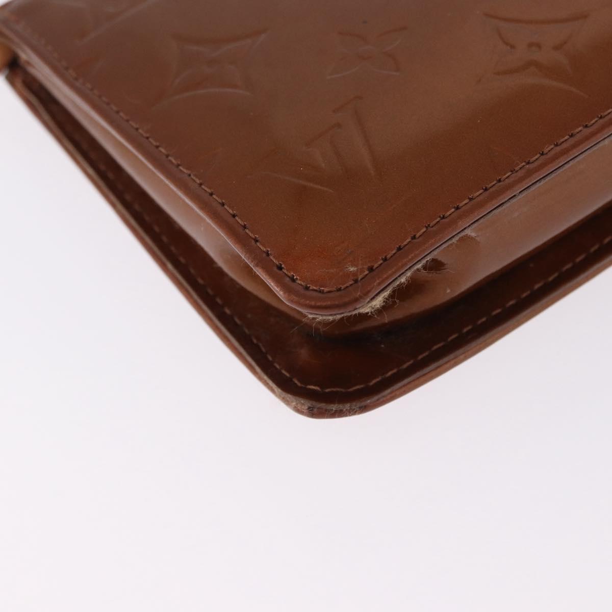 LOUIS VUITTON Monogram Vernis Lexington Pouch Bronze M91133 LV Auth 195015