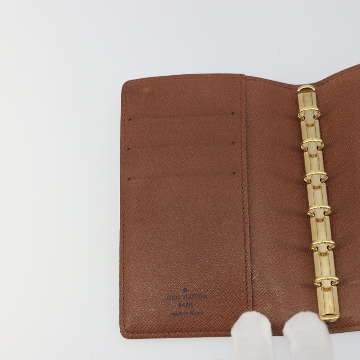 LOUIS VUITTON Monogram Agenda PM Day Planner Cover R20005 LV Auth 195017