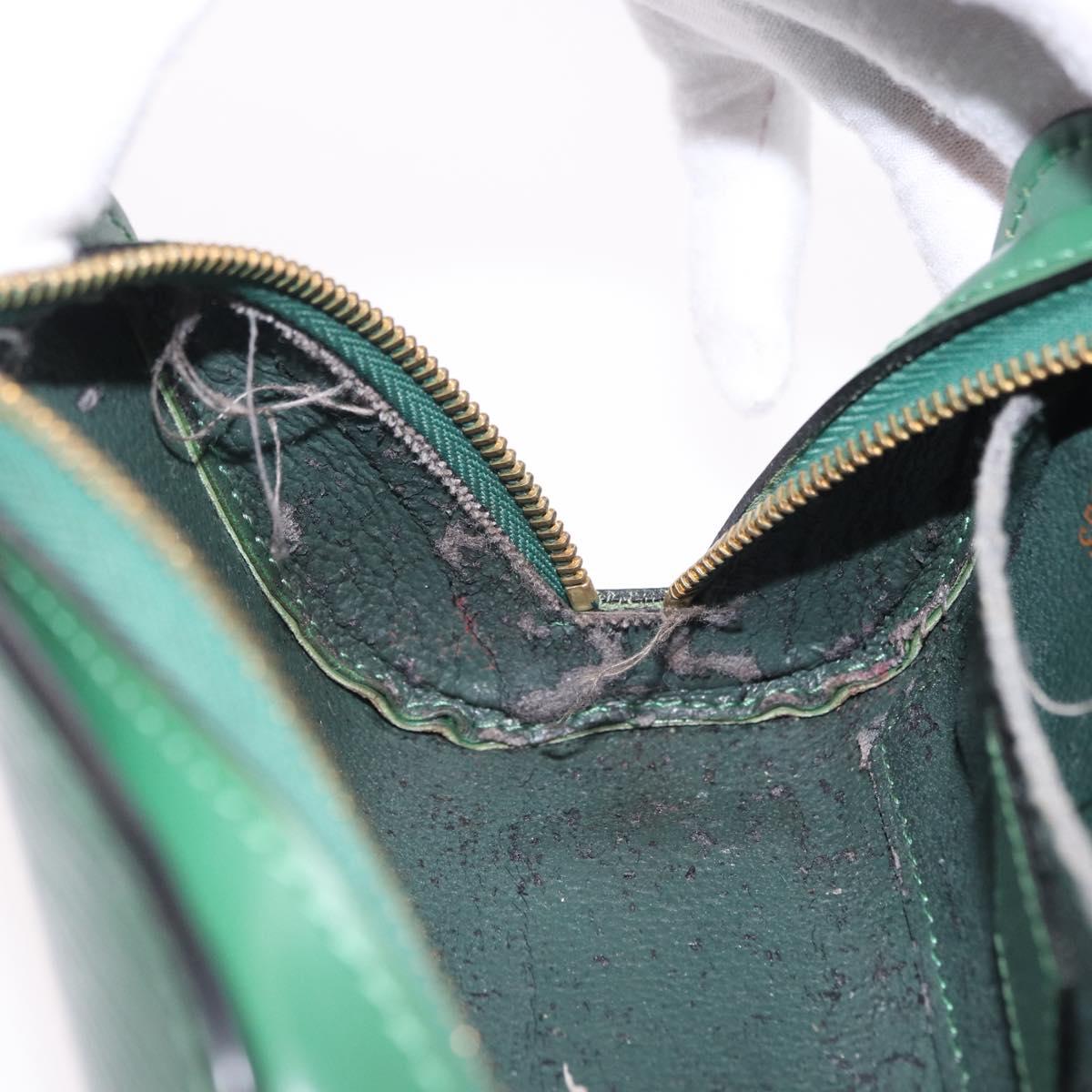 LOUIS VUITTON Epi Dauphine PM Pouch Green M48444 LV Auth 195021