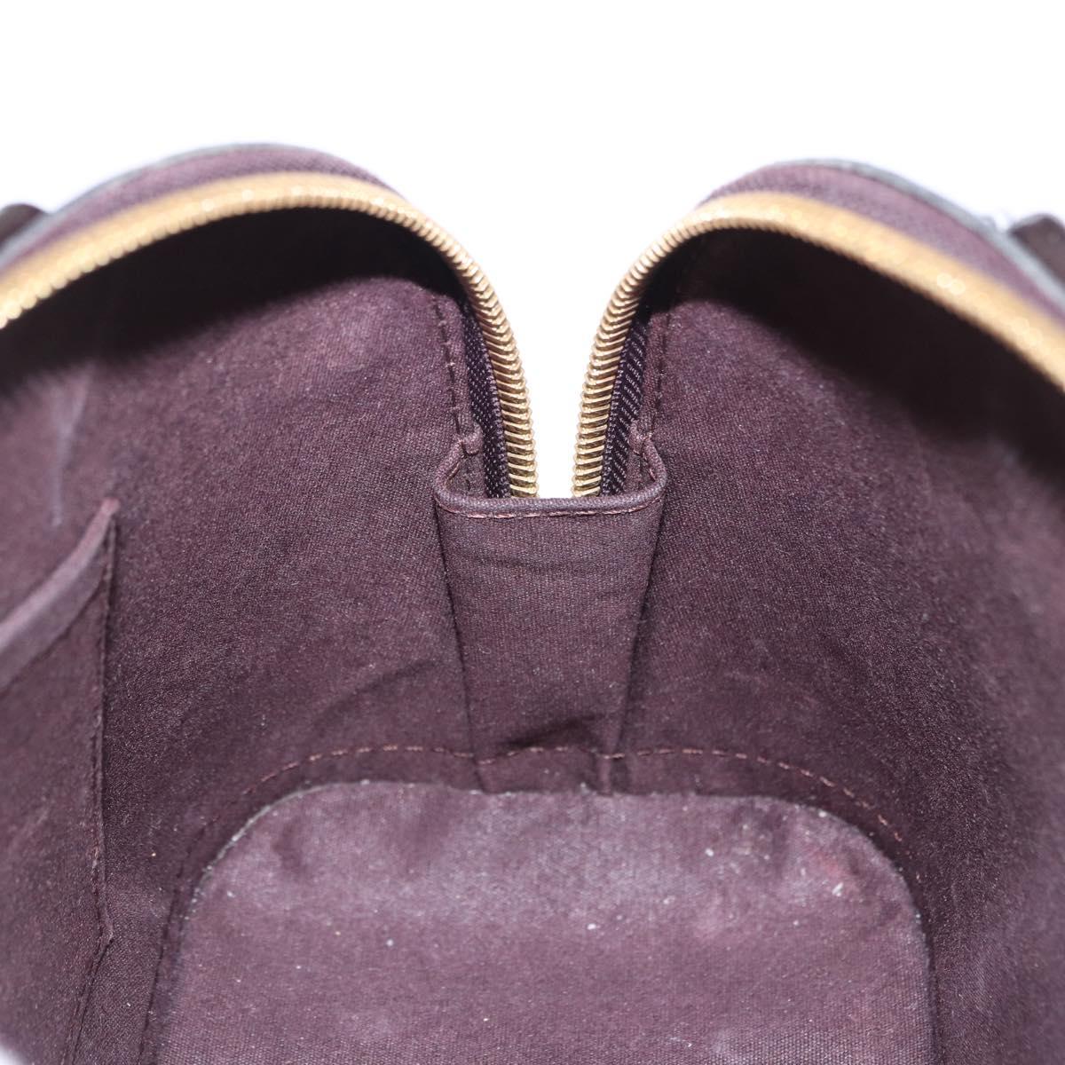 LOUIS VUITTON Monogram Vernis Alma BB Hand Bag 2way Amarante M91678 Auth 195023