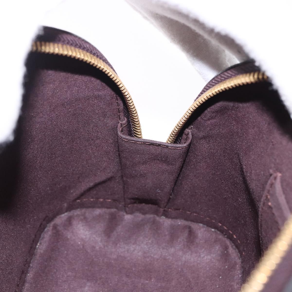 LOUIS VUITTON Monogram Vernis Alma BB Hand Bag 2way Amarante M91678 Auth 195023
