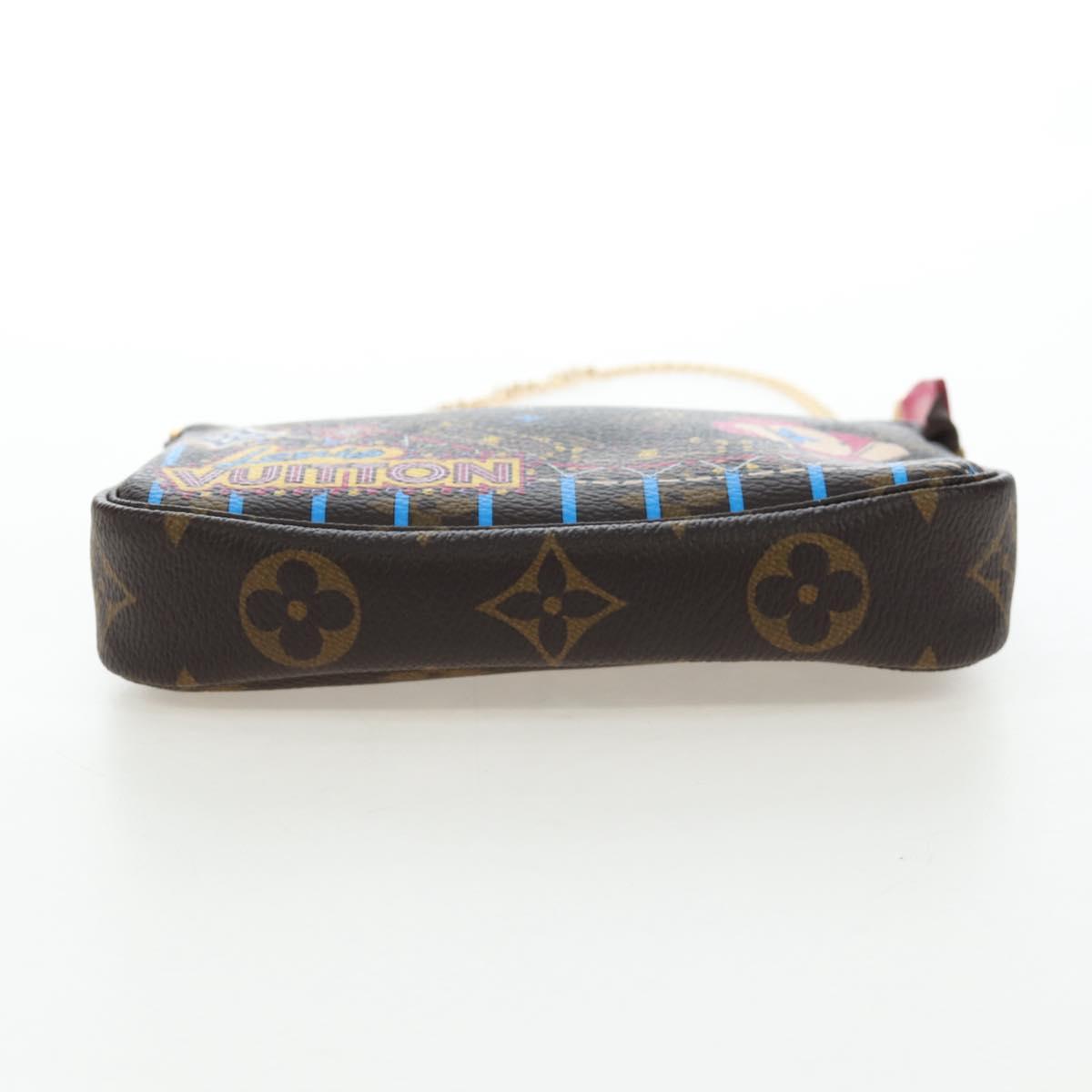 LOUIS VUITTON Monogram Vivienne Mini Pochette Accessoires M69752 LV Auth 195027M