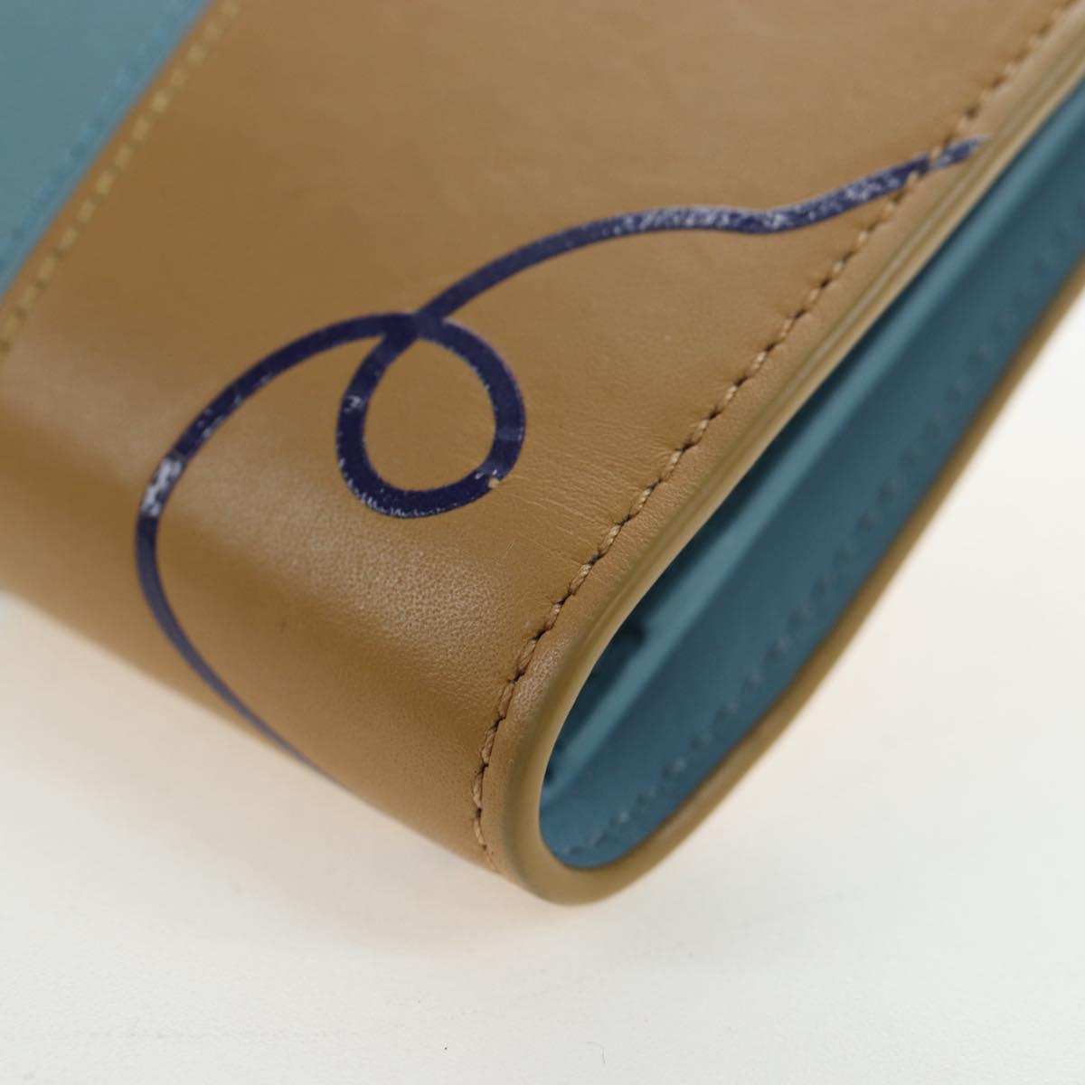 LOEWE Wallet Leather Suna Fujita Collaboration Brown Silver Auth 195028M