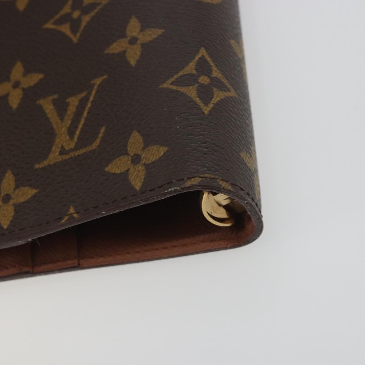 LOUIS VUITTON Monogram Agenda GM Day Planner Cover R20006 LV Auth 195031A