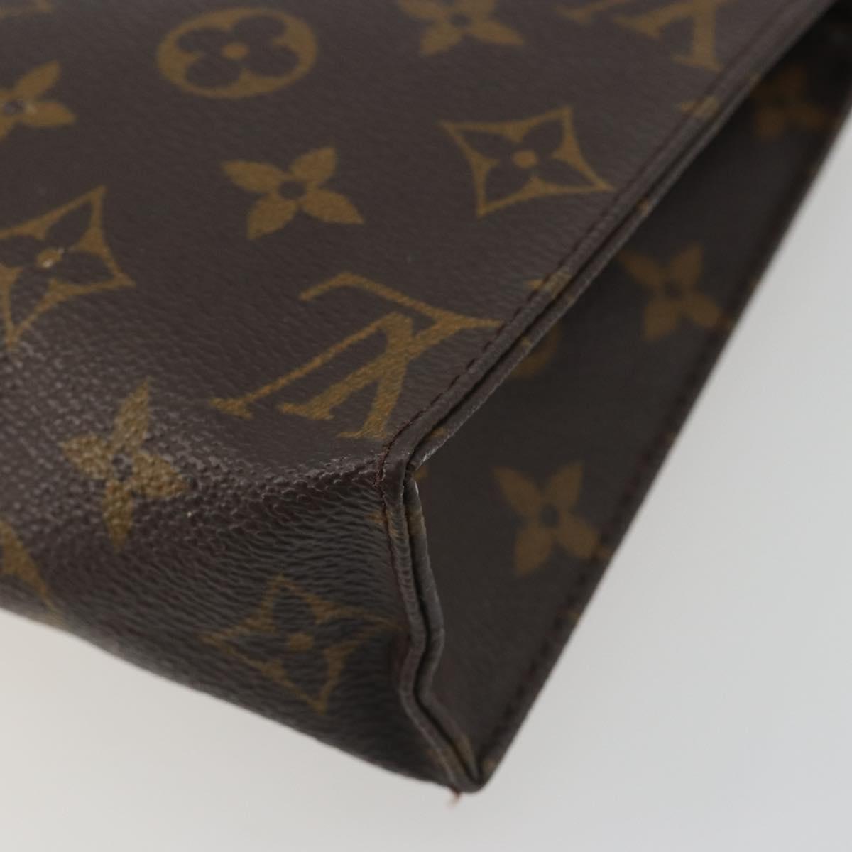 LOUIS VUITTON Monogram Poche Toilette 19 Pouch M47544 LV Auth 195034