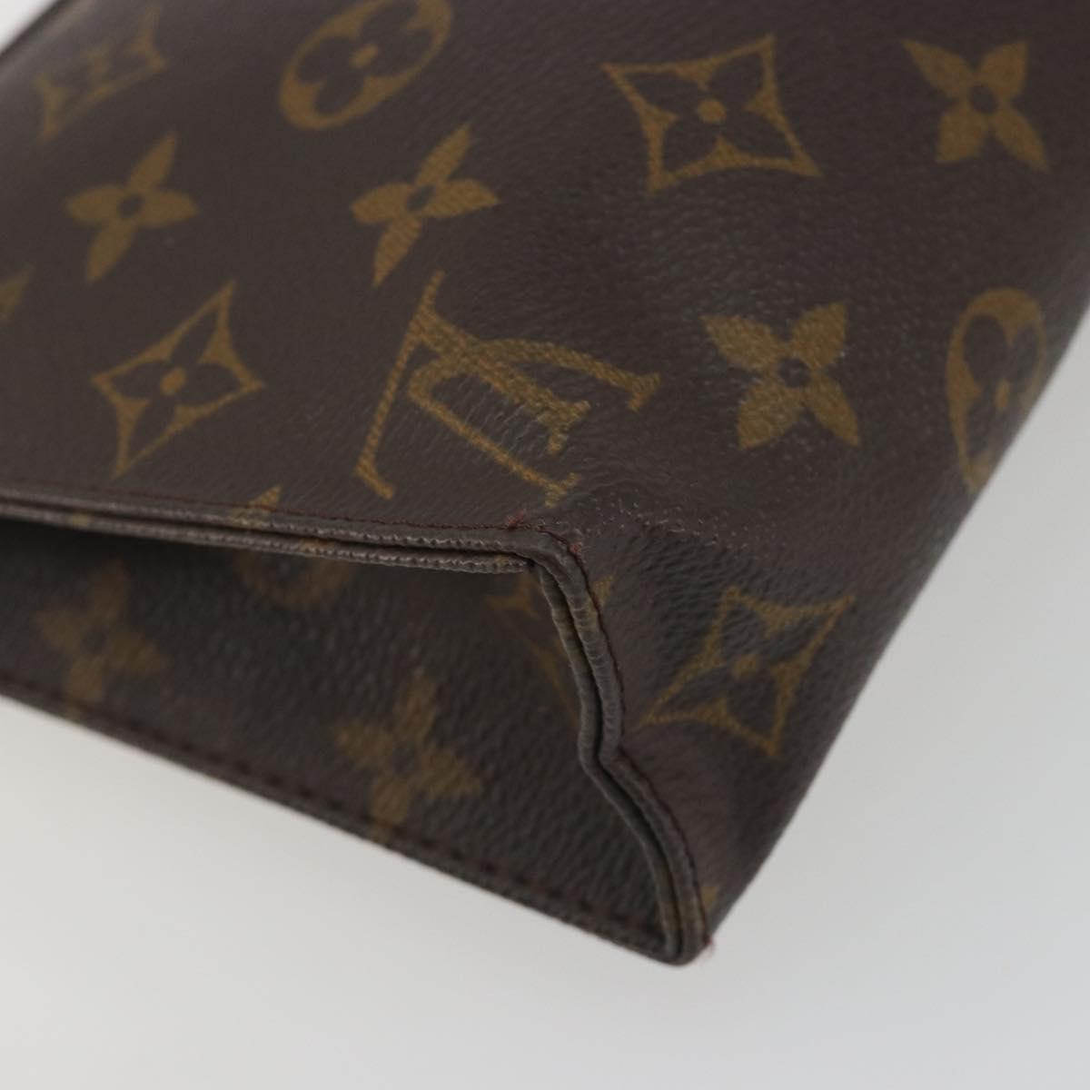 LOUIS VUITTON Monogram Poche Toilette 19 Pouch M47544 LV Auth 195034