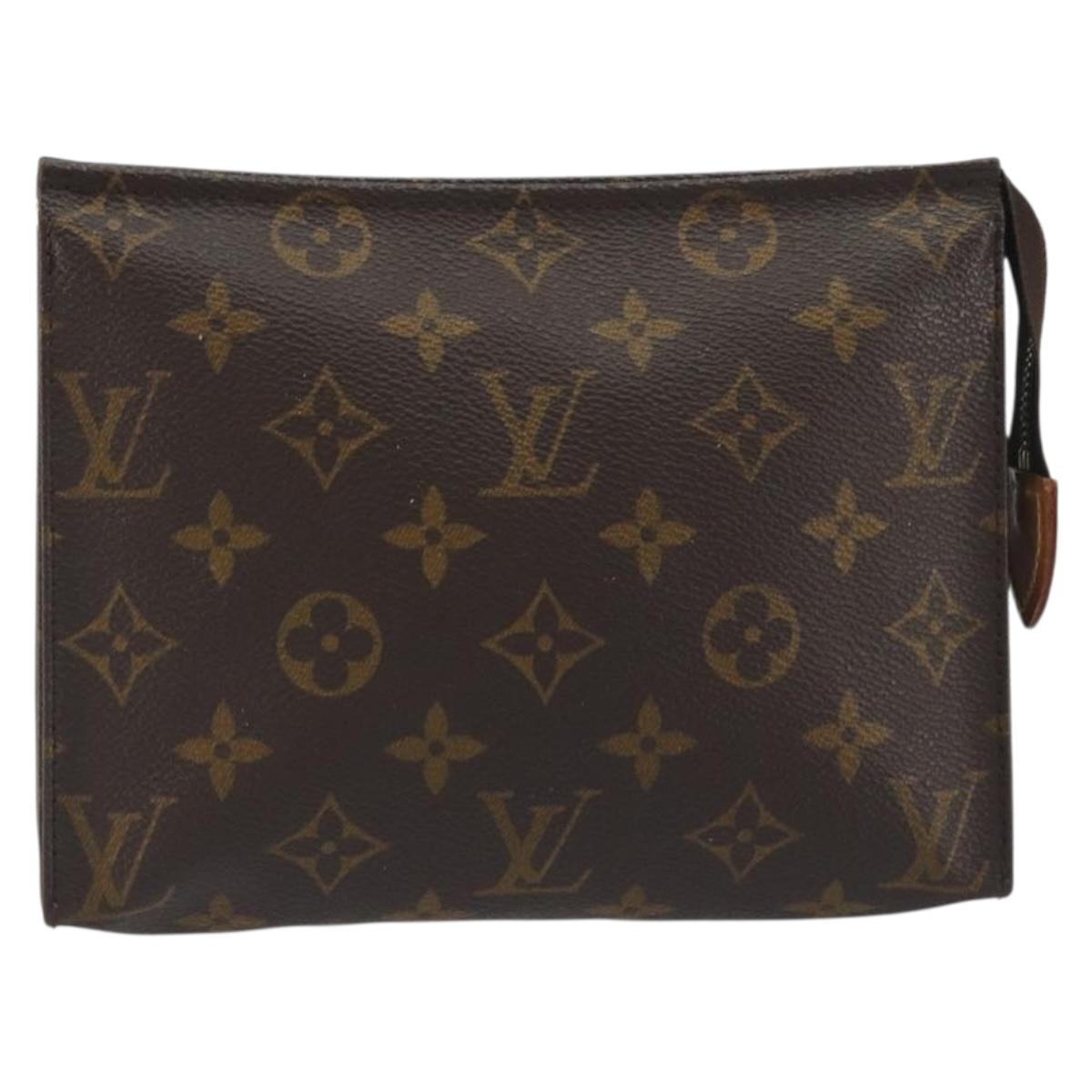 LOUIS VUITTON Monogram Poche Toilette 19 Pouch M47544 LV Auth 195034
