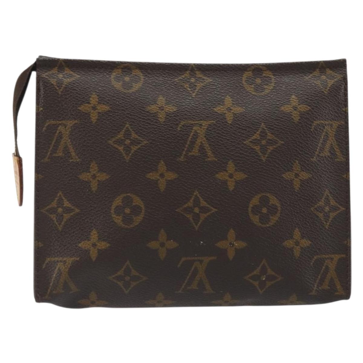 LOUIS VUITTON Monogram Poche Toilette 19 Pouch M47544 LV Auth 195034