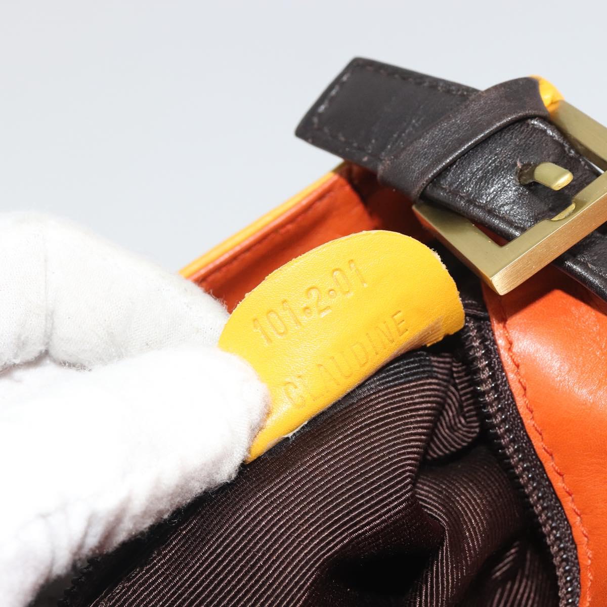 BALLY Shoulder Bag Leather Yellow Gold Auth 195037A