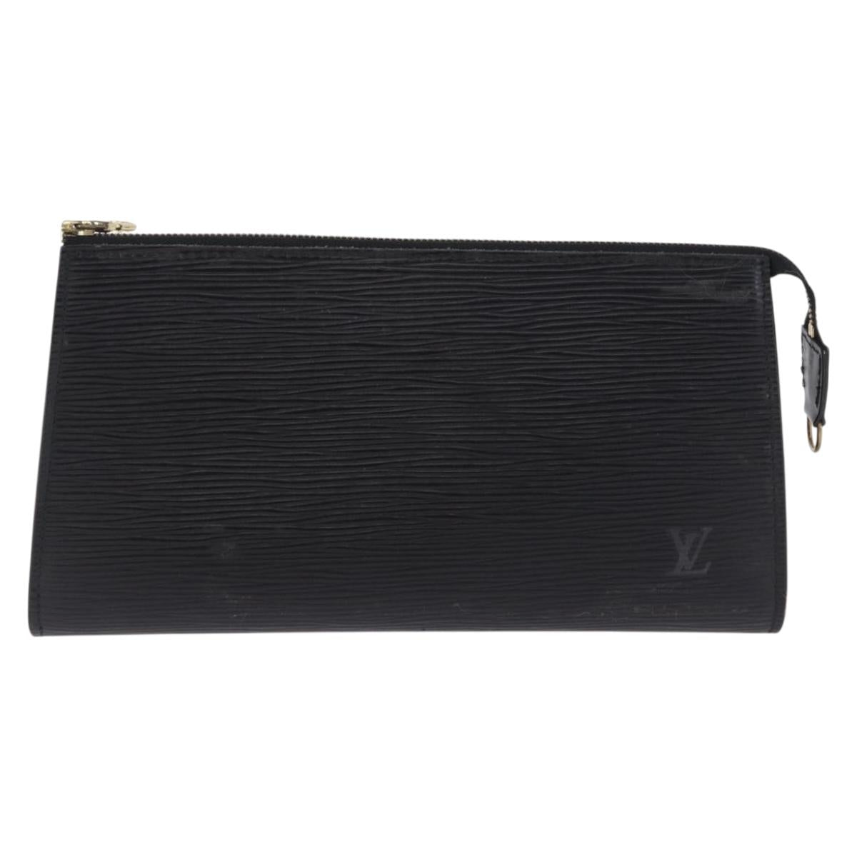 LOUIS VUITTON Epi Pochette Accessoires Accessory Pouch Black M52982 Auth 195038