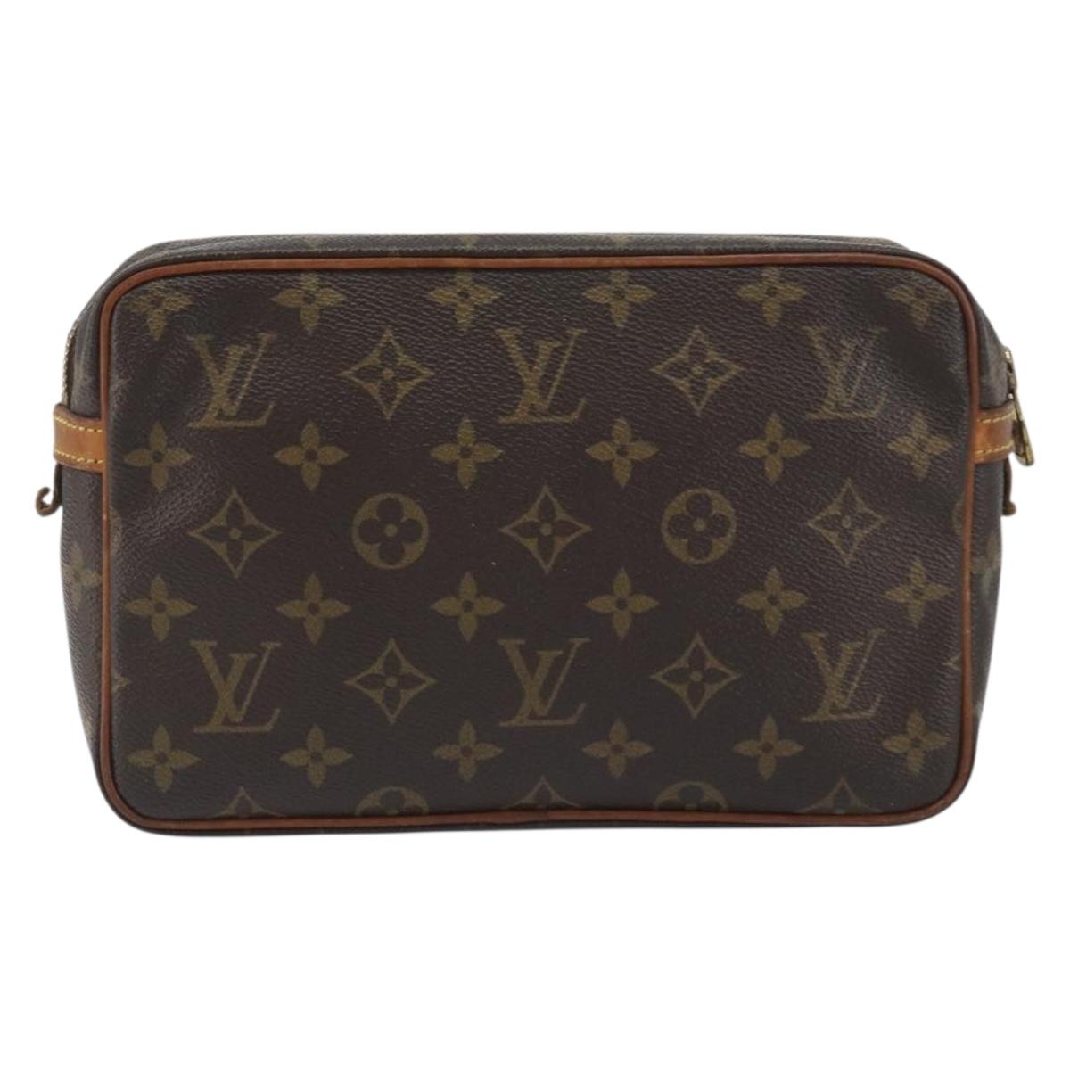 LOUIS VUITTON Monogram Compiegne 23 Clutch Bag M51847 LV Auth 195039