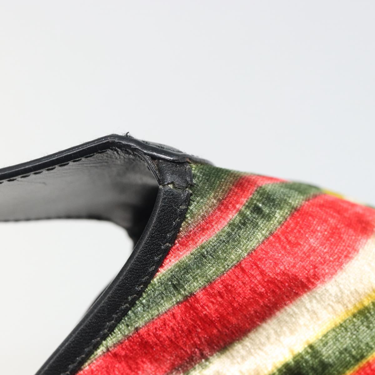 GUCCI Jackie Shoulder Bag Velor Multicolor Silver 001 3306 Auth 195044