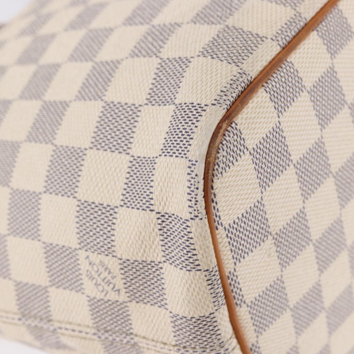 LOUIS VUITTON Damier Azur Saleya PM Tote Bag N51186 LV Auth 195046
