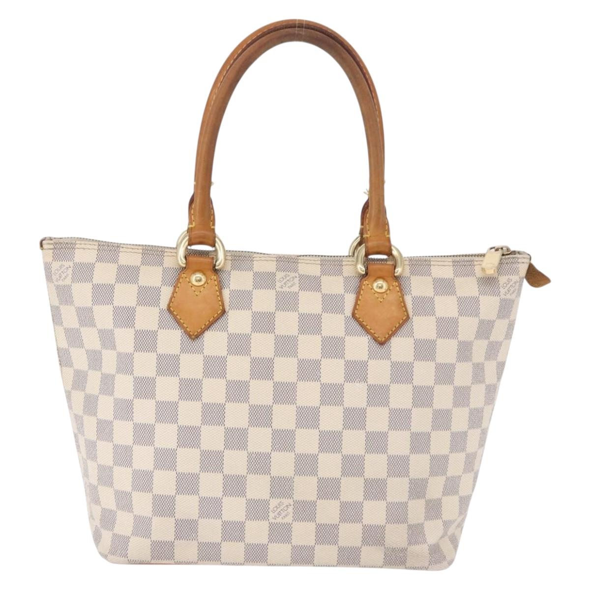 LOUIS VUITTON Damier Azur Saleya PM Tote Bag N51186 LV Auth 195046