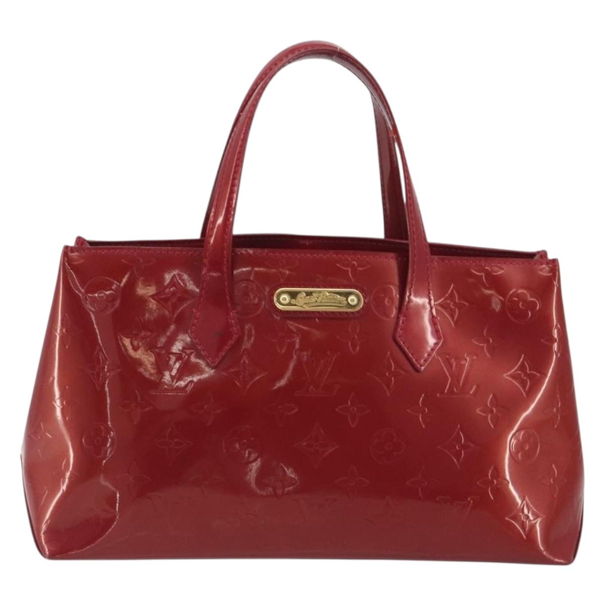 LOUIS VUITTON Monogram Vernis Wilshire PM Bag Pomme D'amour M93642 Auth 195049A