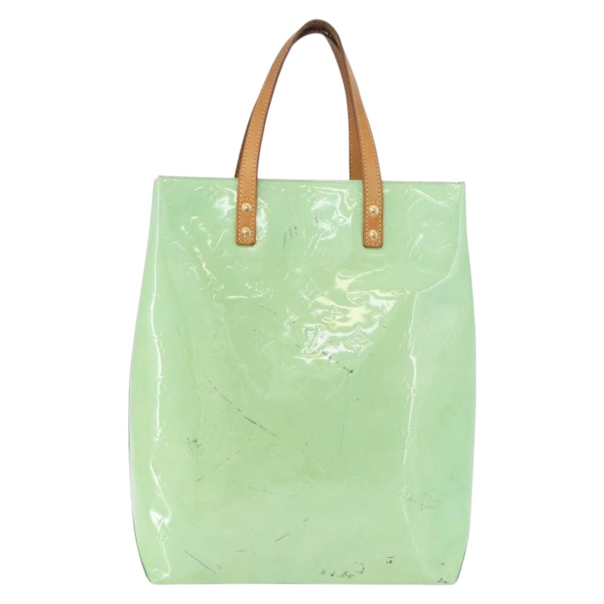 LOUIS VUITTON Monogram Vernis Reade MM Hand Bag Peppermint M91305 LV Auth 195051