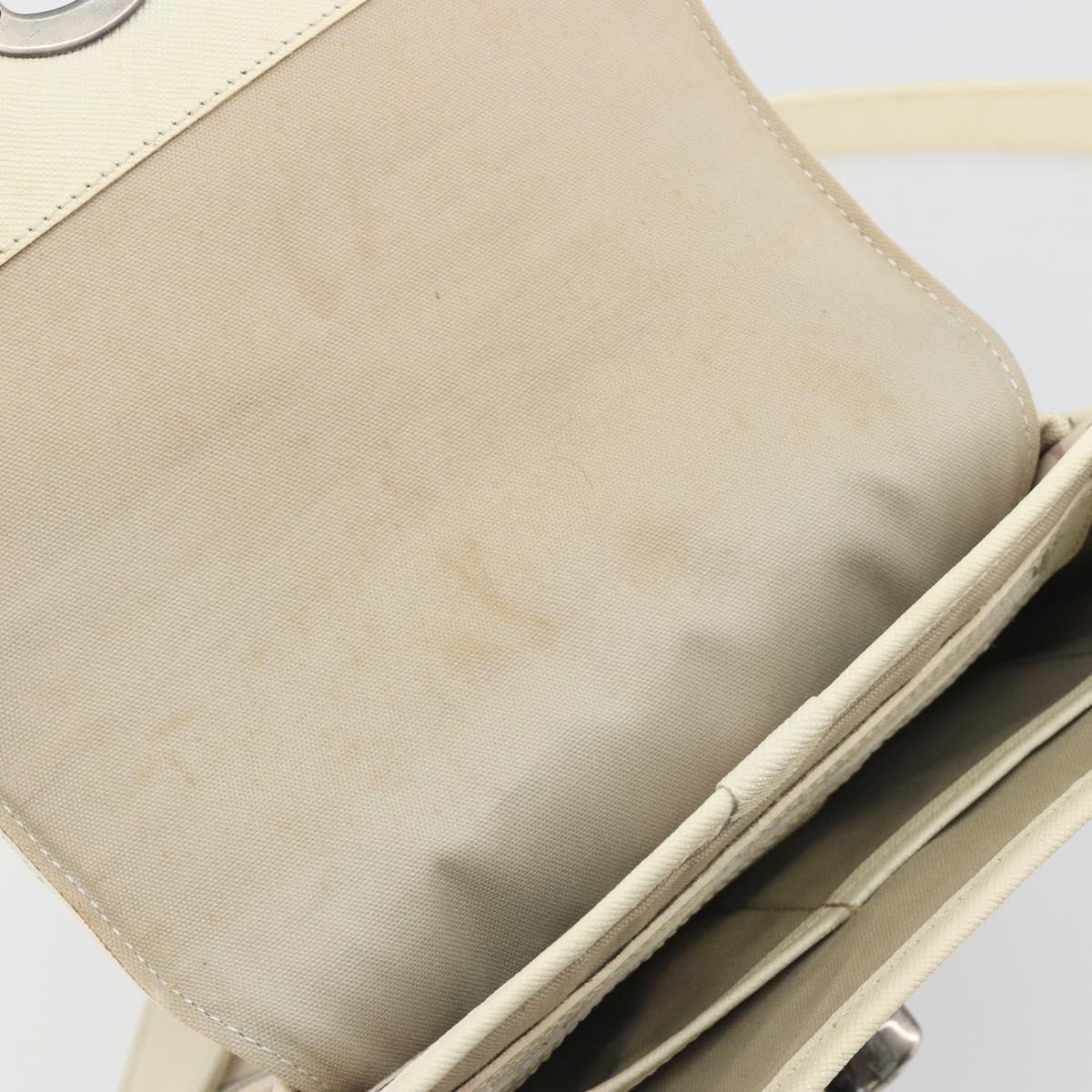 BURBERRY Nova Check Shoulder Bag Canvas Beige Auth 195053