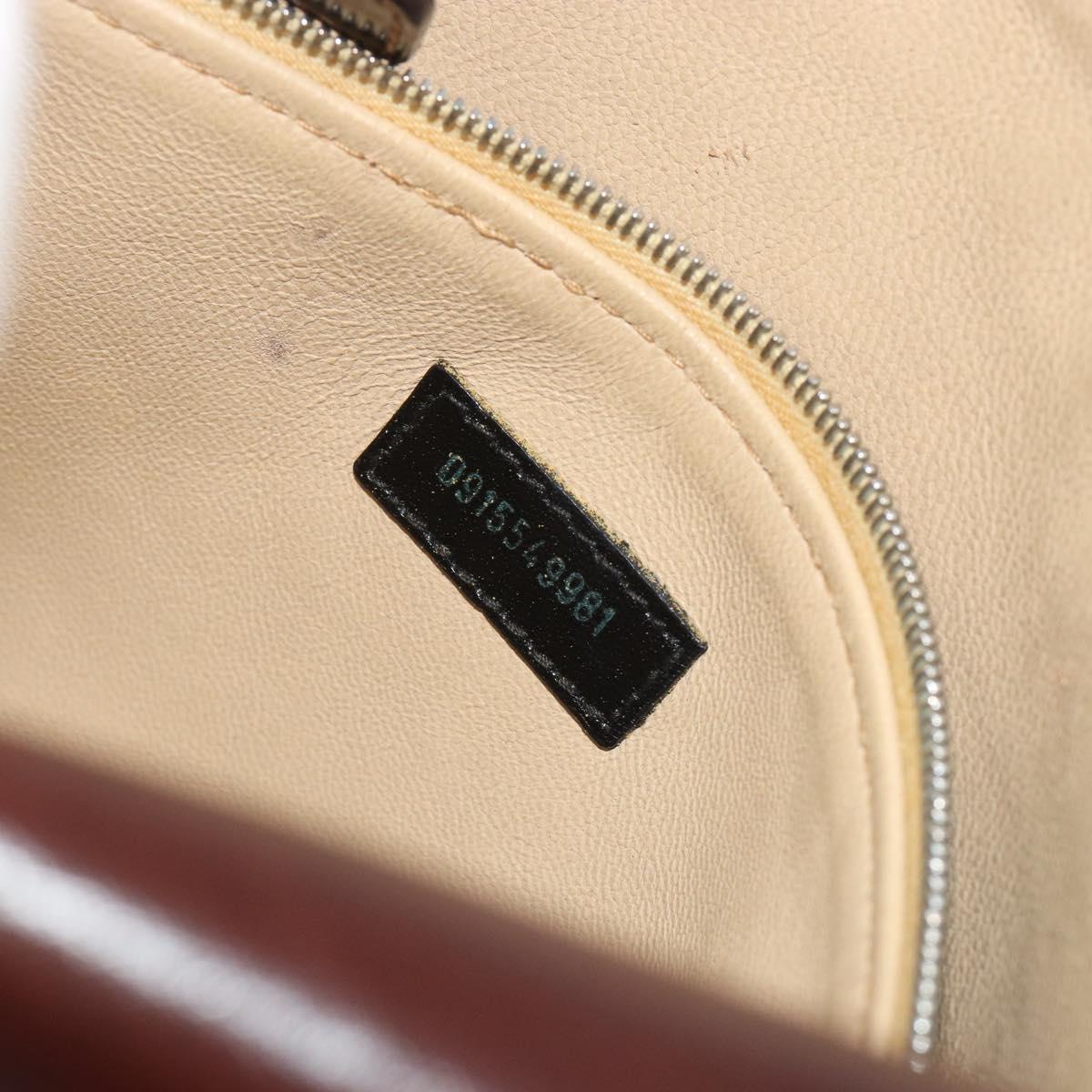 FENDI Shoulder Bag Harako leather Beige Silver Auth 195061